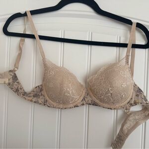ThirdLove Lace Bra in Beige with Floral Band 32B ½